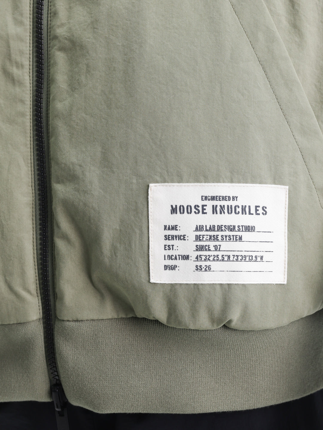 Moose Knuckles Jacket Cuffed Sleeve Zip Olive