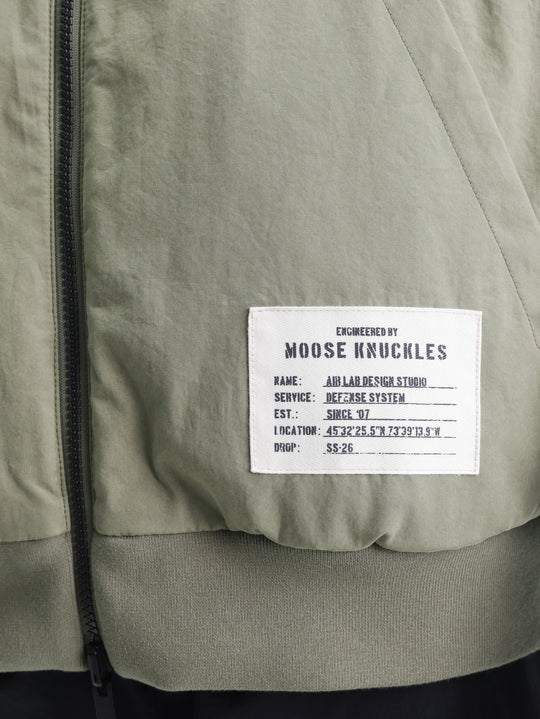 Moose Knuckles Jacket Cuffed Sleeve Zip Olive