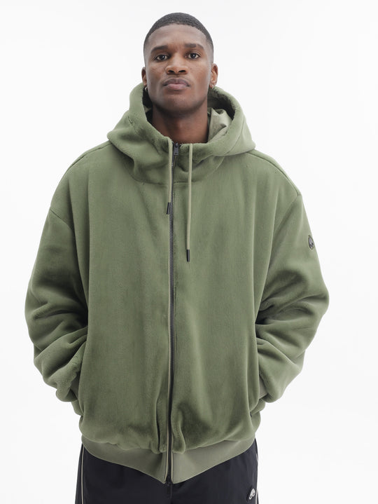 Moose Knuckles Jacket Cuffed Sleeve Zip Olive