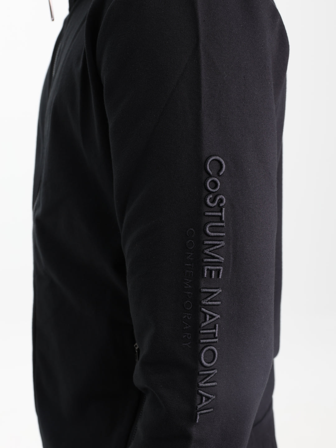 Costume National Hoodie Felpa Aperta Black