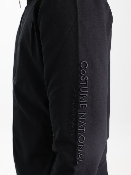 Costume National Hoodie Felpa Aperta Black