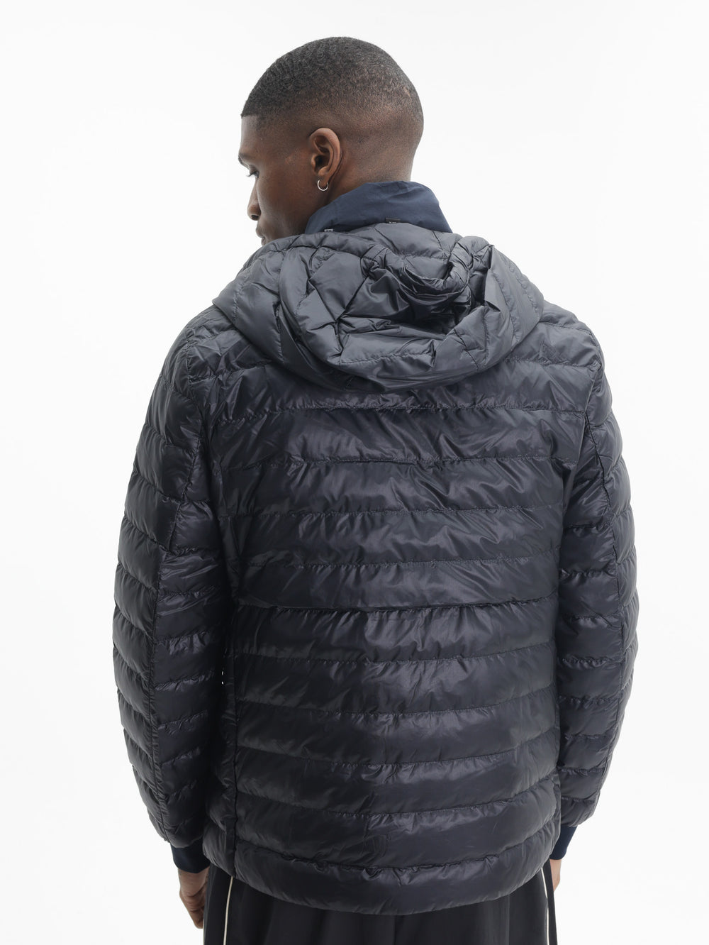 Moose Knuckles Jacket Logo Sleeve Cuffed Black