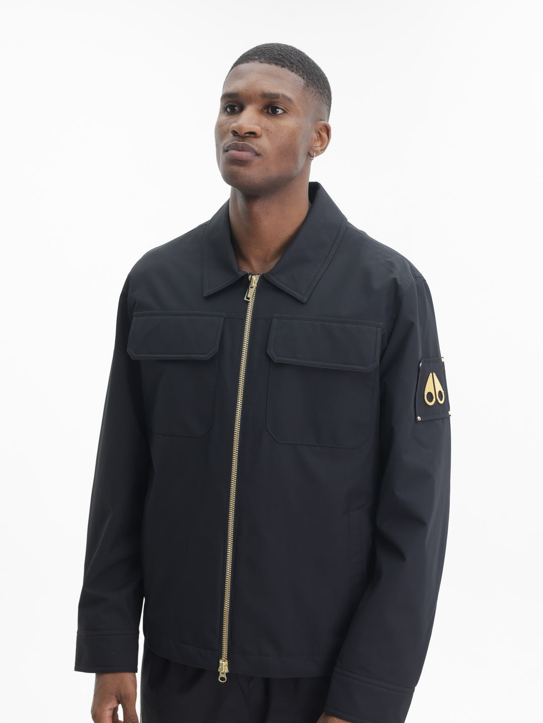 Moose Knuckles Jacket Gld Zip Dbl B Pock Black