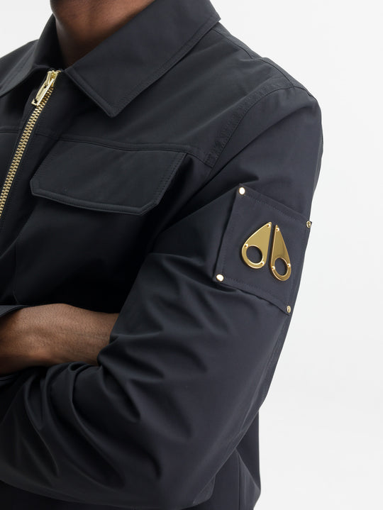 Moose Knuckles Jacket Gld Zip Dbl B Pock Black