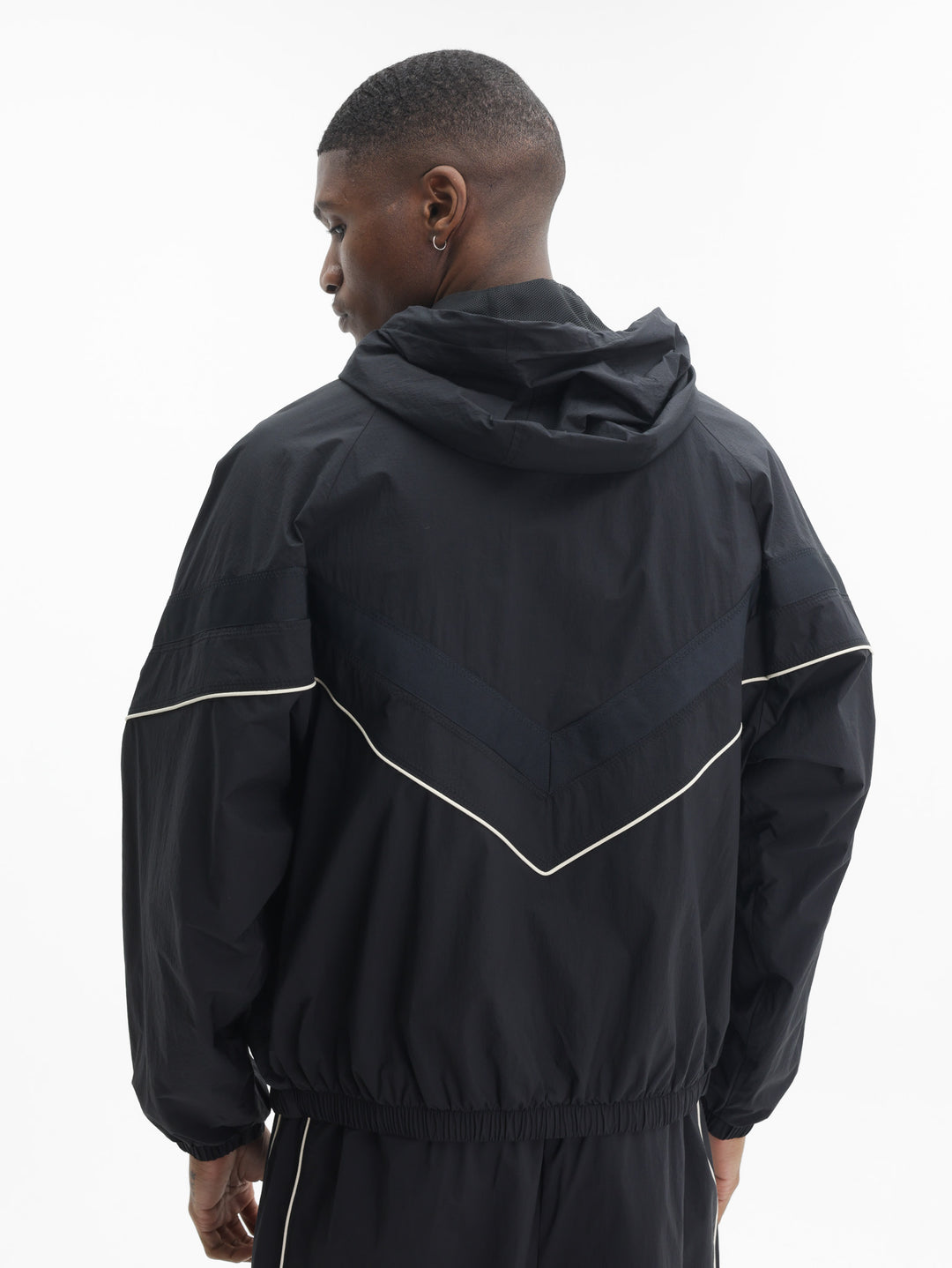 Moose Knuckles Jacket V Wht Strip Zip Hood Black