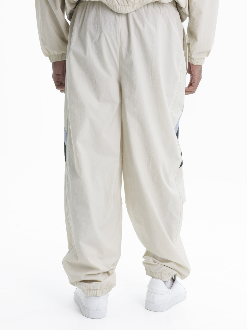 Moose Knuckles Track Pants Sml Blk Logo Strp White