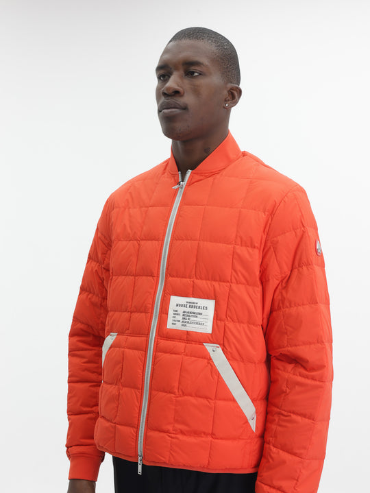 Moose Knuckles Jacket Padded Zip Collar Red