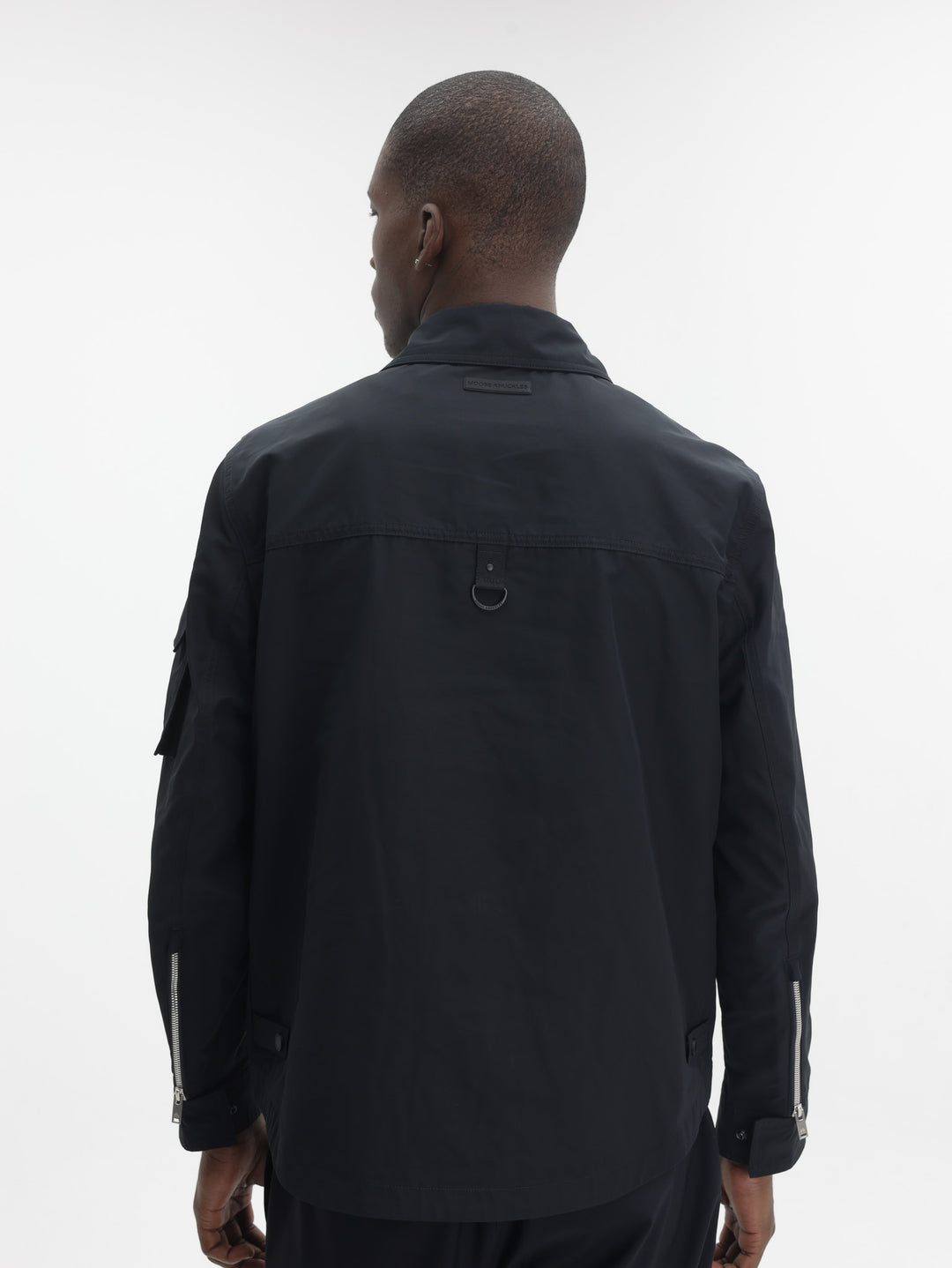 Moose Knuckles Jacket Zip Arm Pock Logo Black