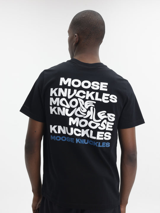 Moose Knuckles T-Shirt Wht Sml Logo Black