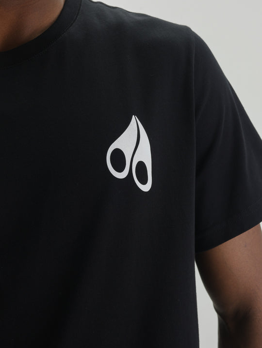 Moose Knuckles T-Shirt Wht Sml Logo Black