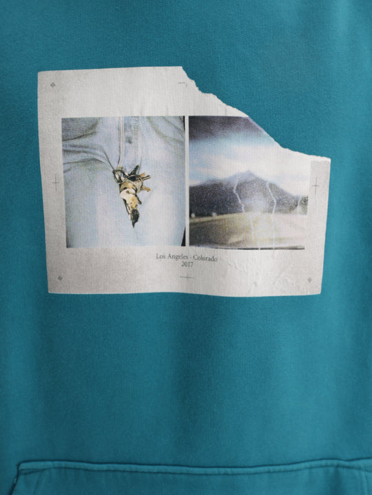 Zadig & Voltaire Sweater Hooded Sanchi Mo Photoprint Blue