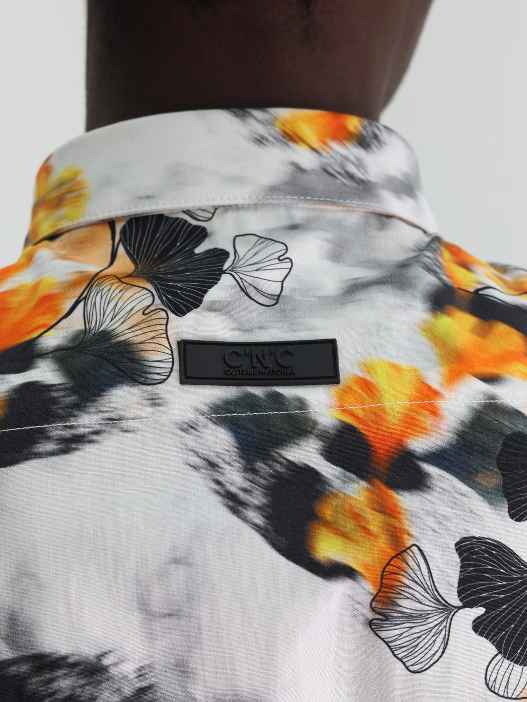 Costume National Shirt  Camicia Manica Corta Stampa White-Multi