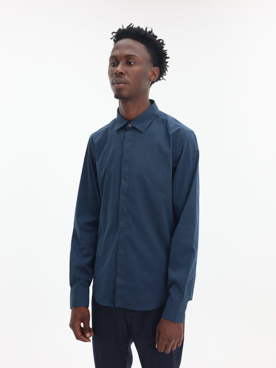 Costume National Shirt Camicia Blu Navy Navy