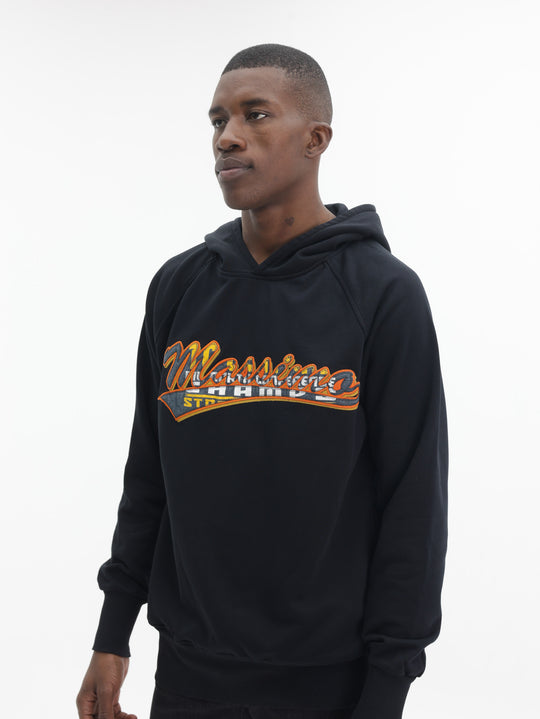 Massimo Hoodie Logo Grey-Yellow-Black