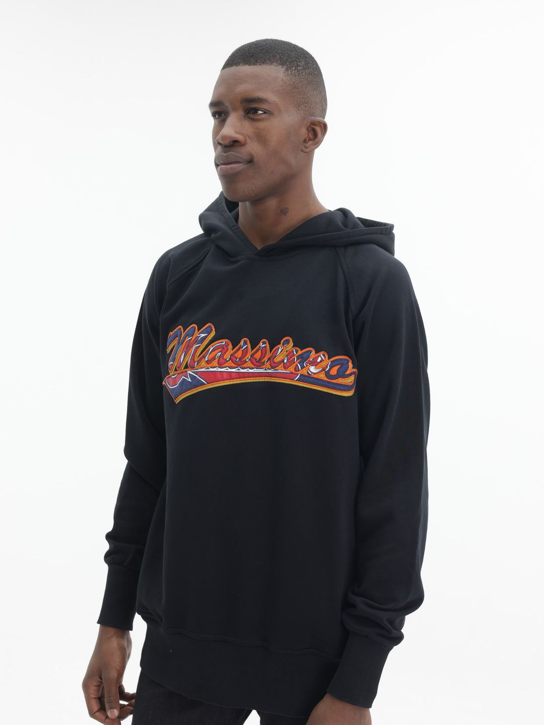 Massimo Hoodie Bold Logo Black-Yellow-White