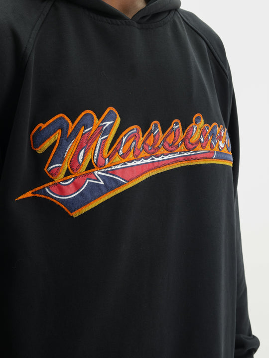 Massimo Hoodie Bold Logo Black-Yellow-White