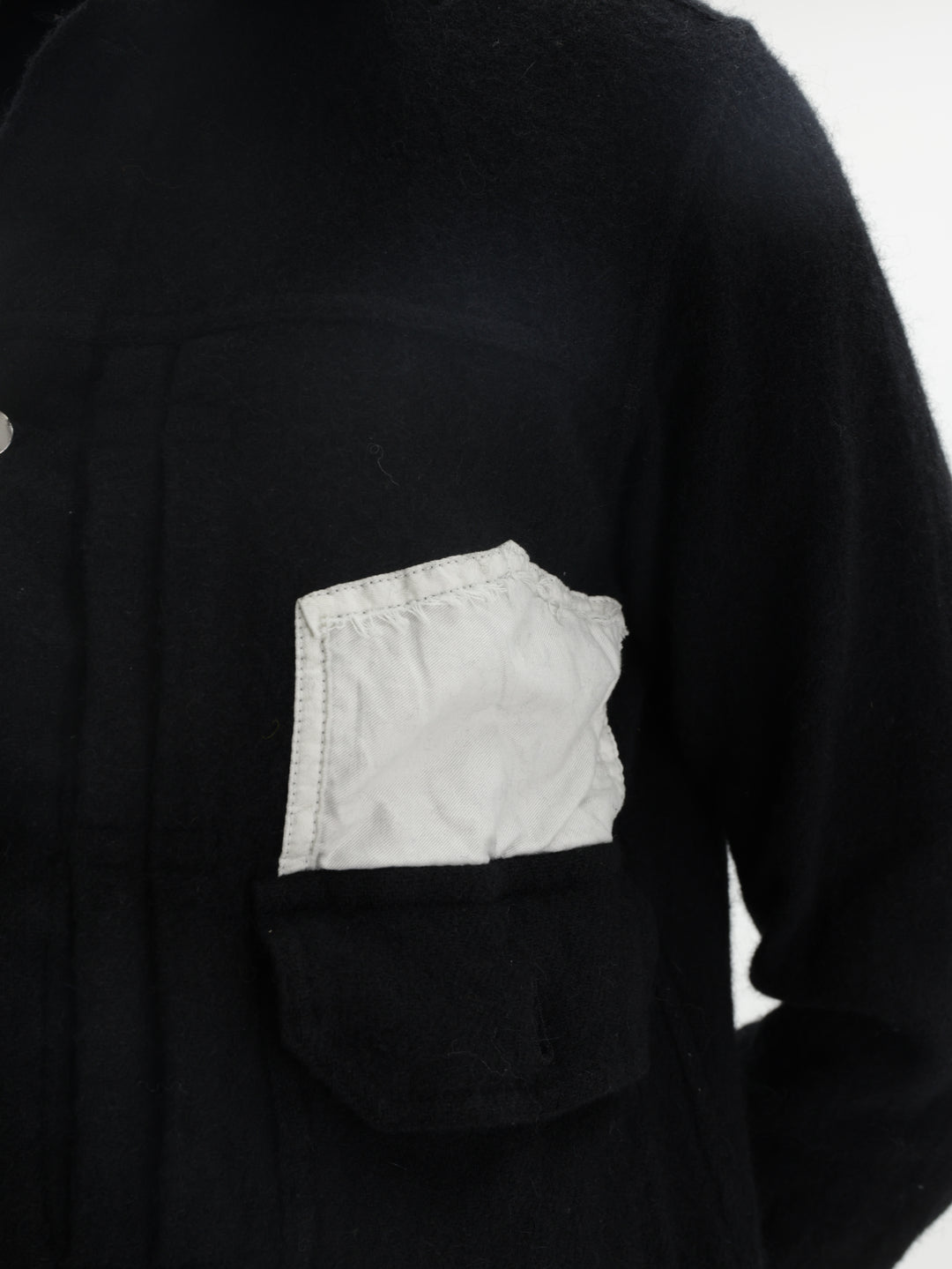 Comme Des Garcons Jacket Button Down Pocket White-Black