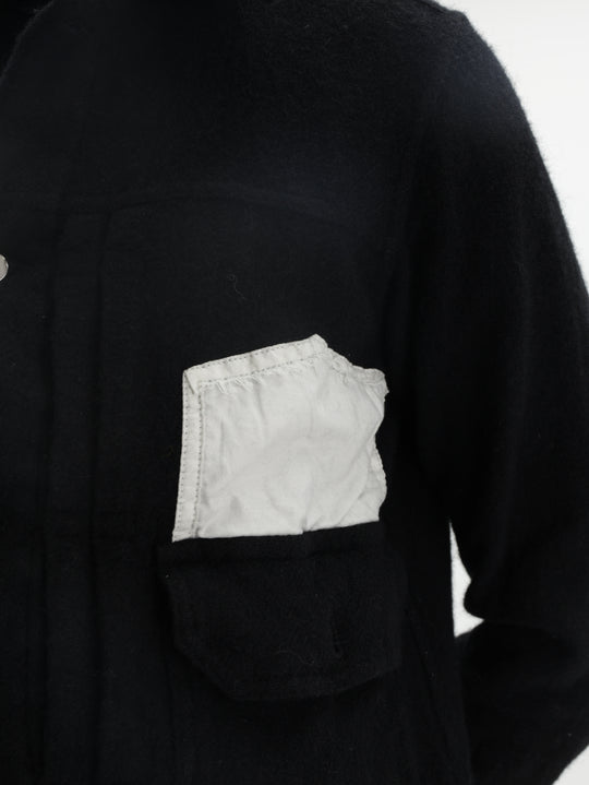 Comme Des Garcons Jacket Button Down Pocket White-Black