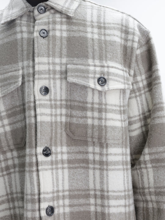 Ami Shirt Checkered Grey-White