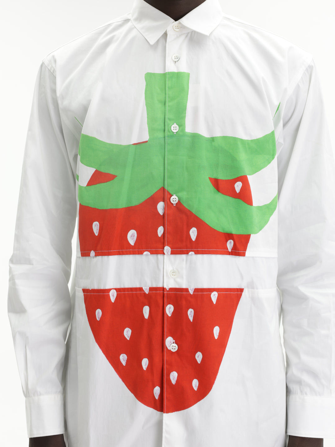 Comme Des Garcons Shirt Strawberry White