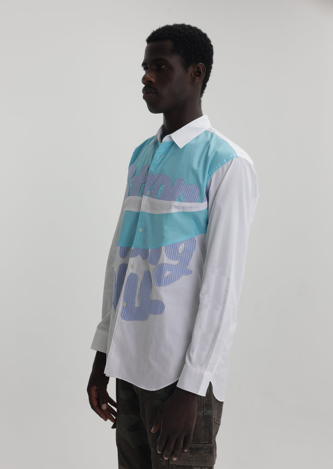 Comme Des Garcons Patchwork Blue-White