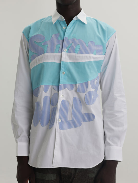 Comme Des Garcons Patchwork Blue-White