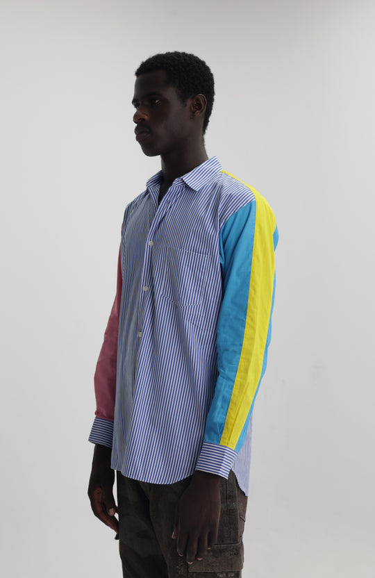 Comme Des Garcons Shirt Stripe Colour Block