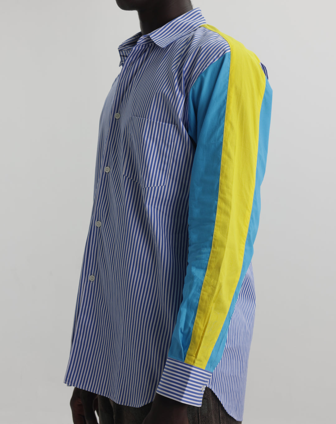 Comme Des Garcons Shirt Stripe Colour Block