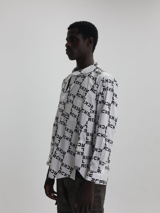 Comme Des Garcons Shirt Allover Print Black-White