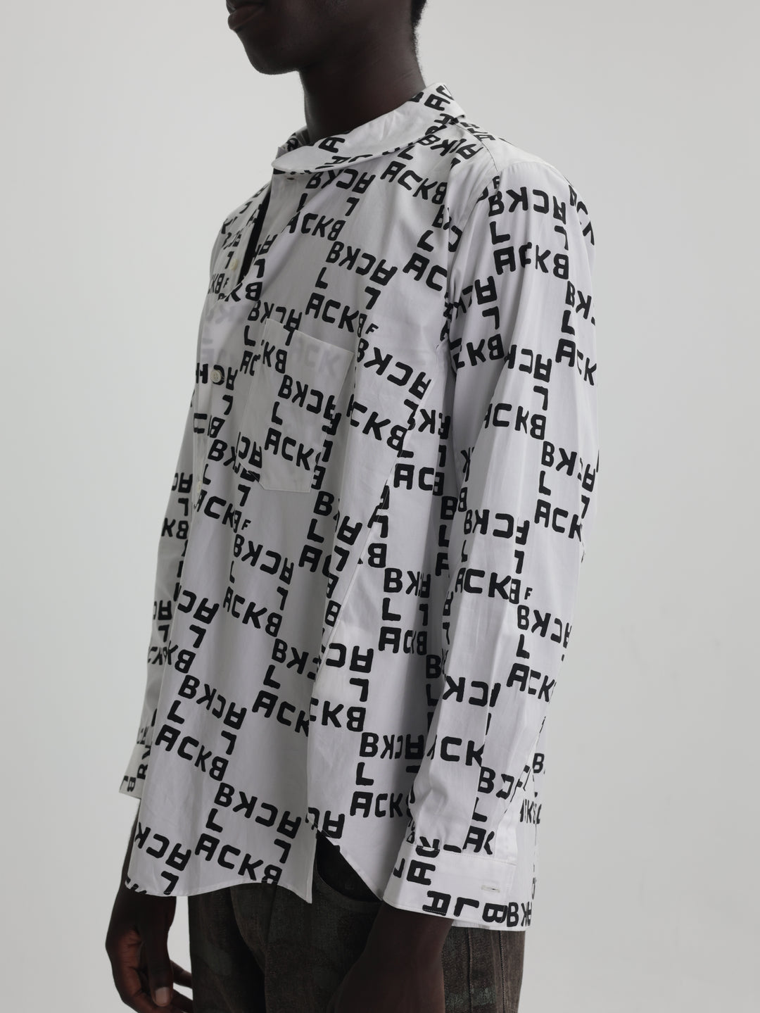 Comme Des Garcons Shirt Allover Print Black-White