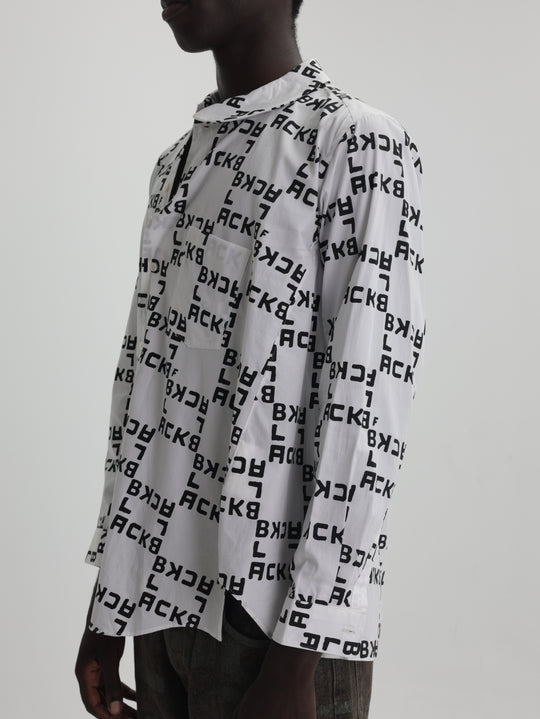 Comme Des Garcons Shirt Allover Print Black-White