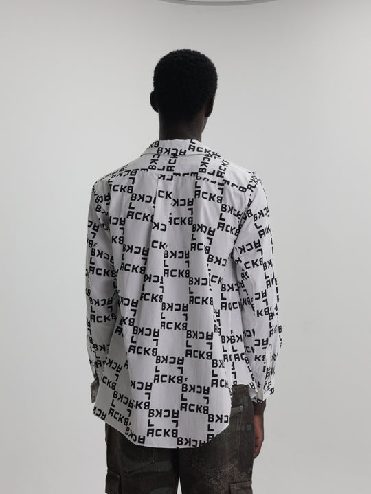 Comme Des Garcons Shirt Allover Print Black-White