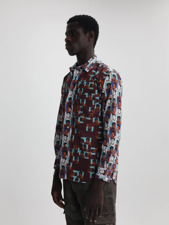 Comme Des Garcons Shirt Allover Print Multi