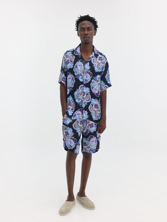 Costume National Shorts Bermuda St. Conchiglia Black-Multi