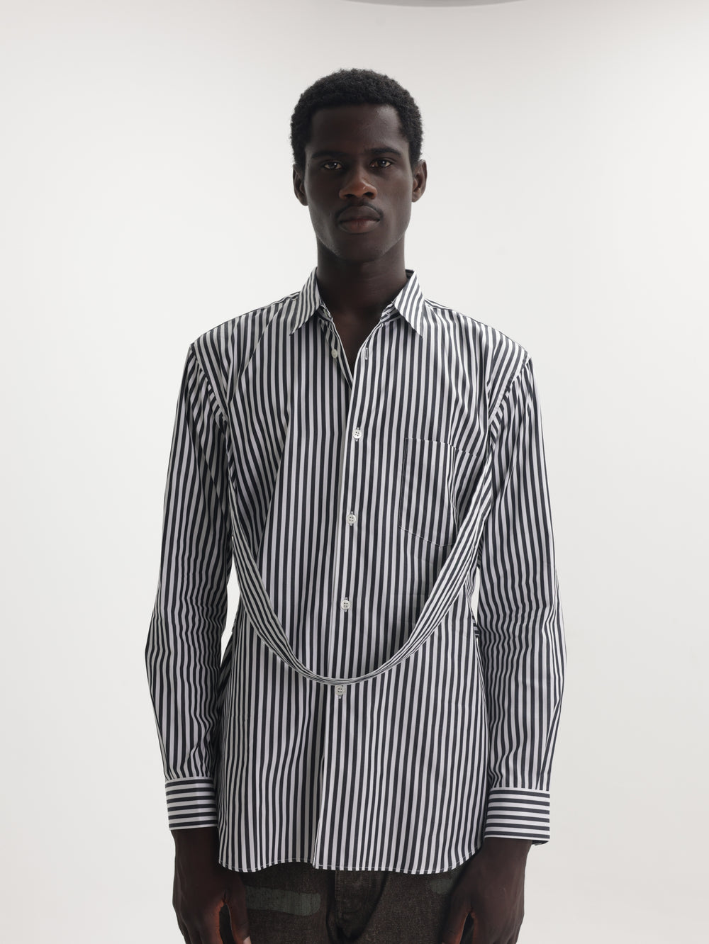 Comme Des Garcons Striped White