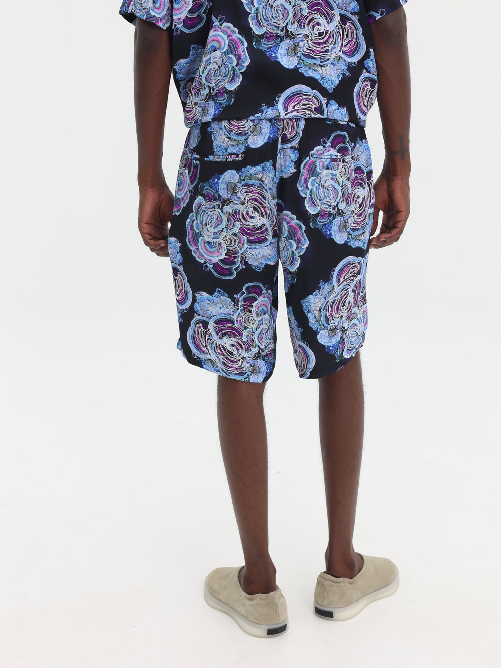 Costume National Shorts Bermuda St. Conchiglia Black-Multi