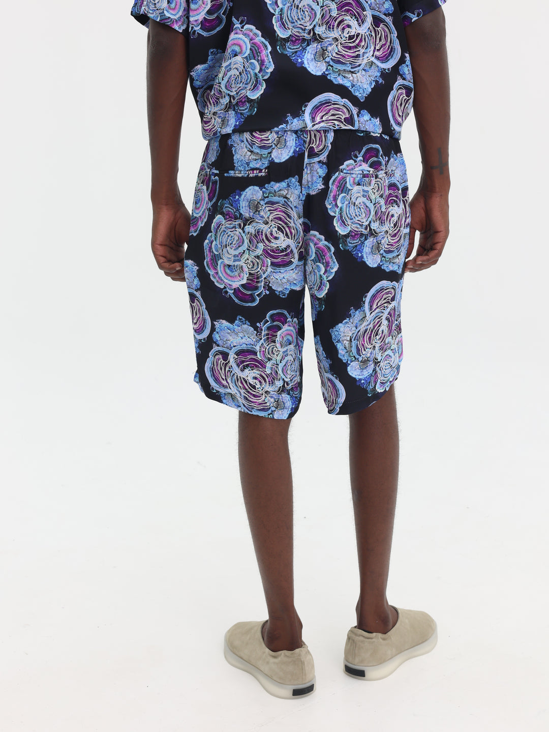 Costume National Shorts Bermuda St. Conchiglia Black-Multi