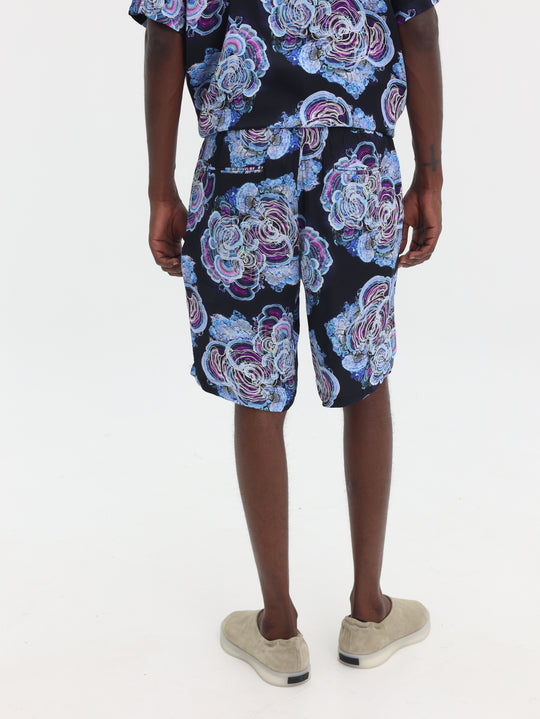 Costume National Shorts Bermuda St. Conchiglia Black-Multi