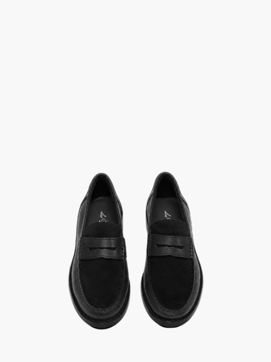 Les Deux Loafer Suede Mix Black
