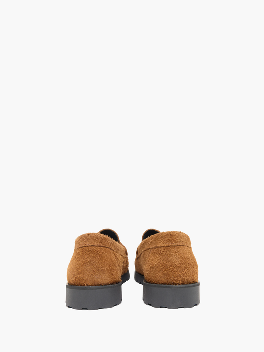 Les Deux Loafer Hairy Suede Bone Brown