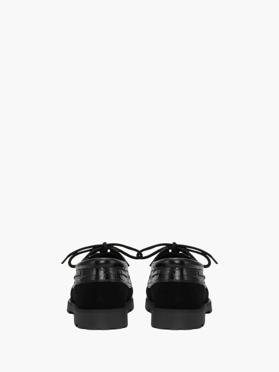 Les Deux Boatshoe Croco Mix Black
