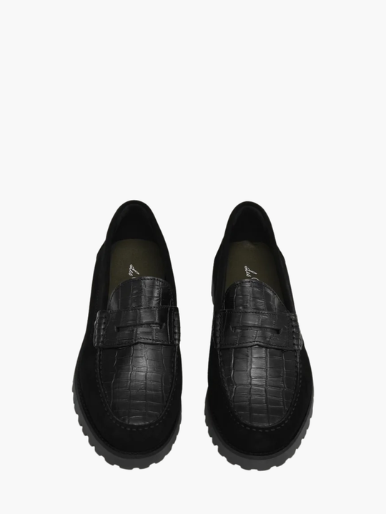 Les Deux Loafer Croco Mix Black