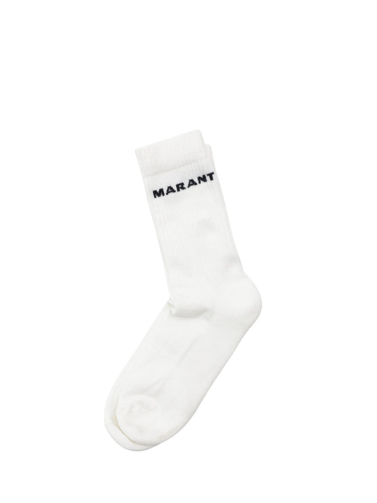 Isabel Marant Socks Dawi Logo White