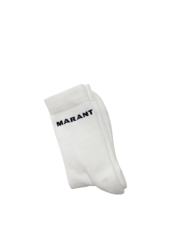 Isabel Marant Socks Dawi Logo White