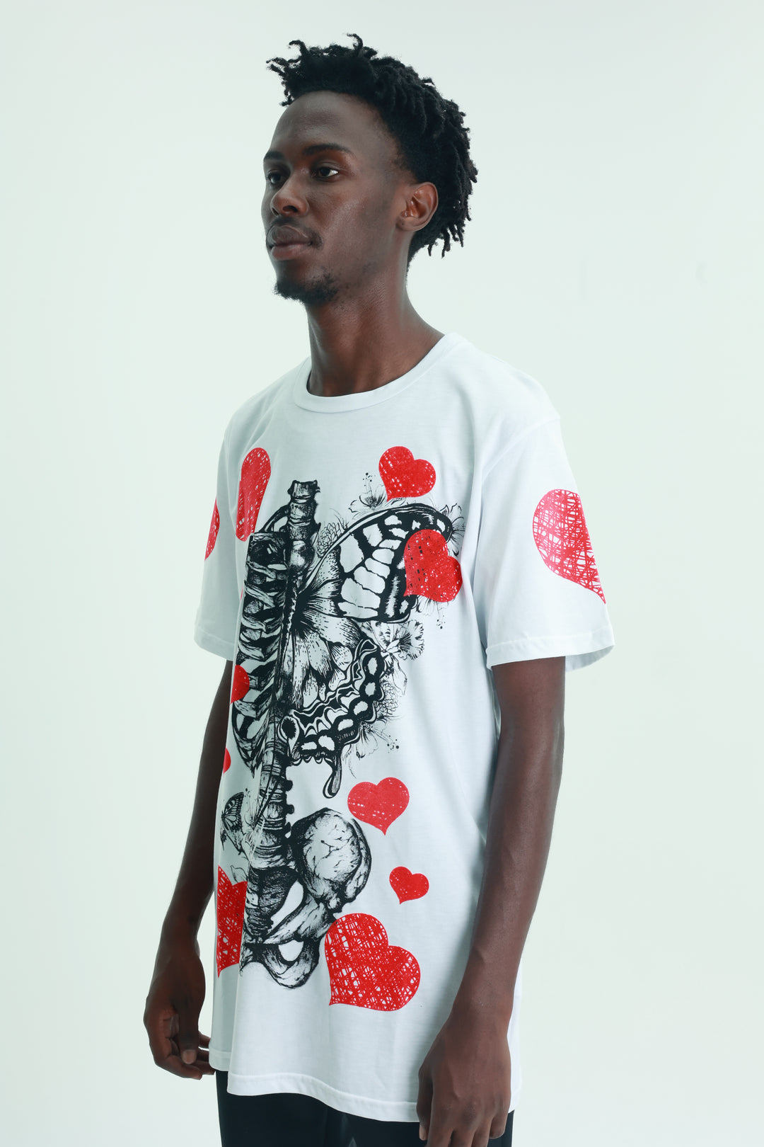 Massimo Sabbadin Crew Allover Print Hearts White