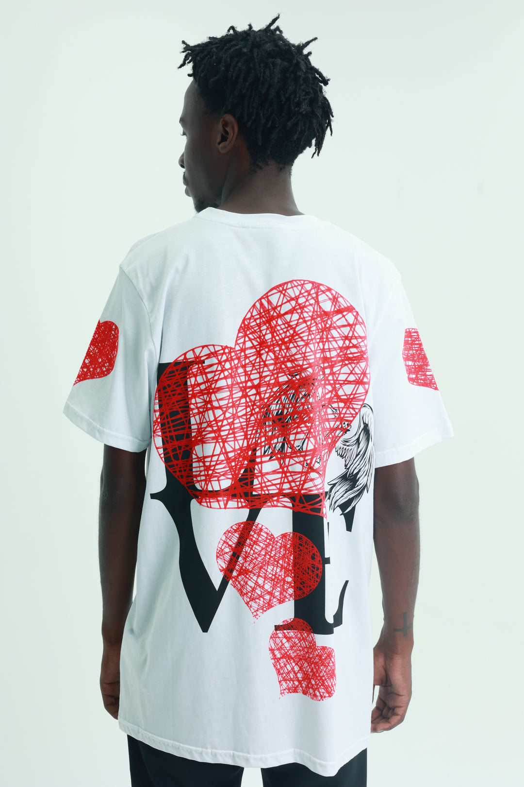 Massimo Sabbadin Crew Allover Print Hearts White