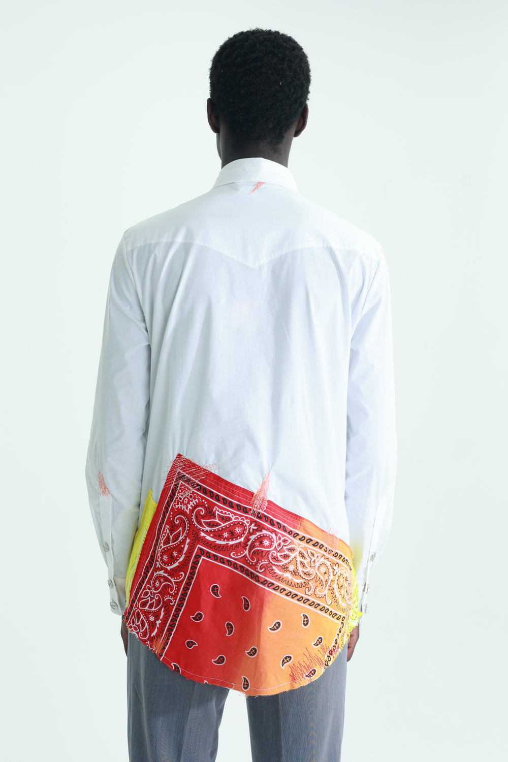 Massimo Sabbadin Shirt Double Pocket White-Yellow