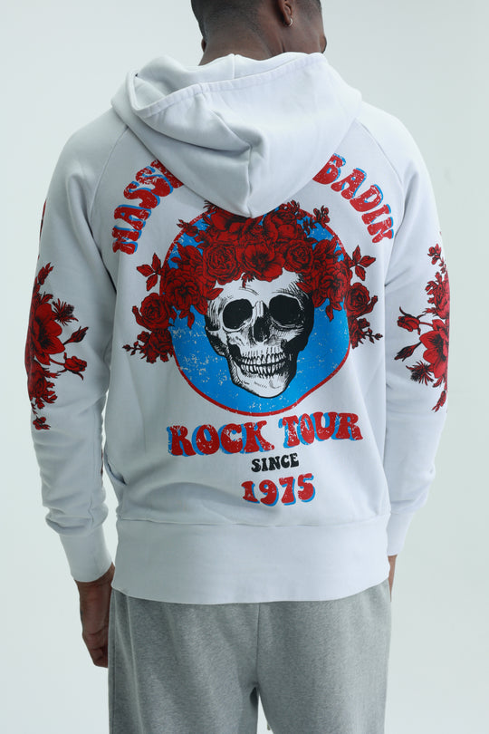 Massimo Sabbadin Sweater Hooded Roses White-Red