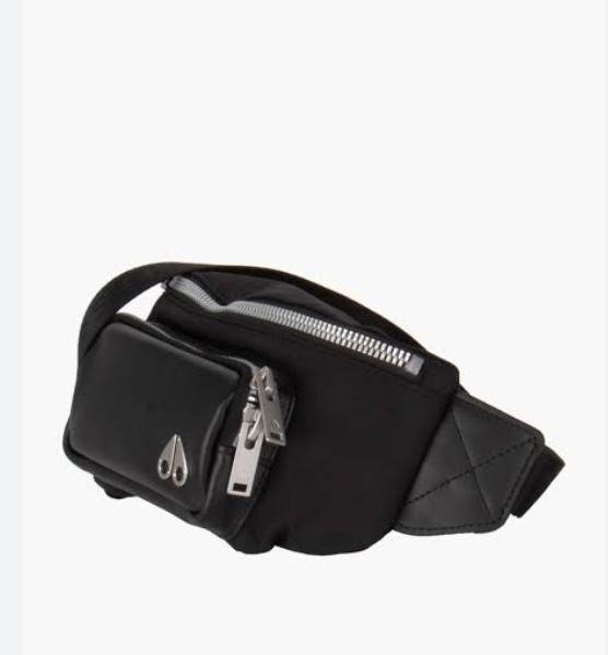Moose Knuckles Bag Silver Logo Black