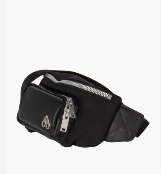 Moose Knuckles Bag Silver Logo Black